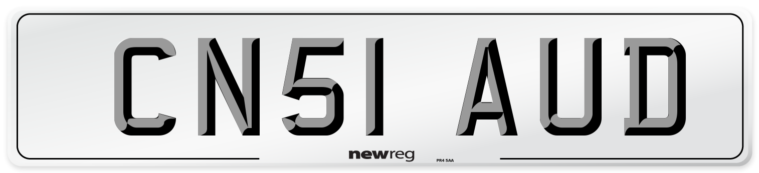 CN51 AUD Number Plate from New Reg